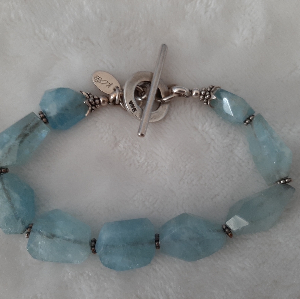 Blue agate bracelet. - Picture 4 of 4